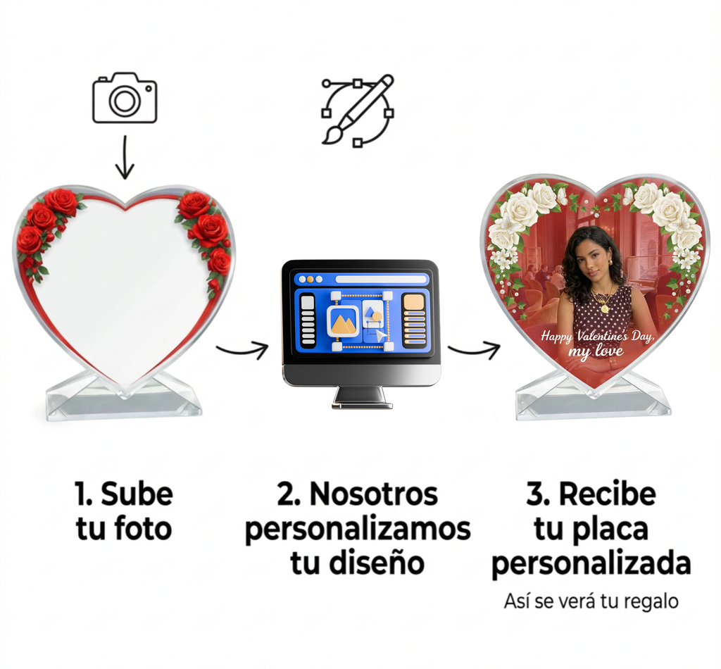 Placa Corazón de Amor Personalizada